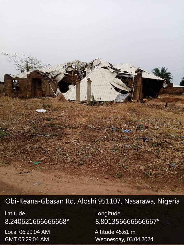 1 killed as rainstorm destroys over 100 houses in Nasarawa communities 3 IMG 20240403 WA0011
