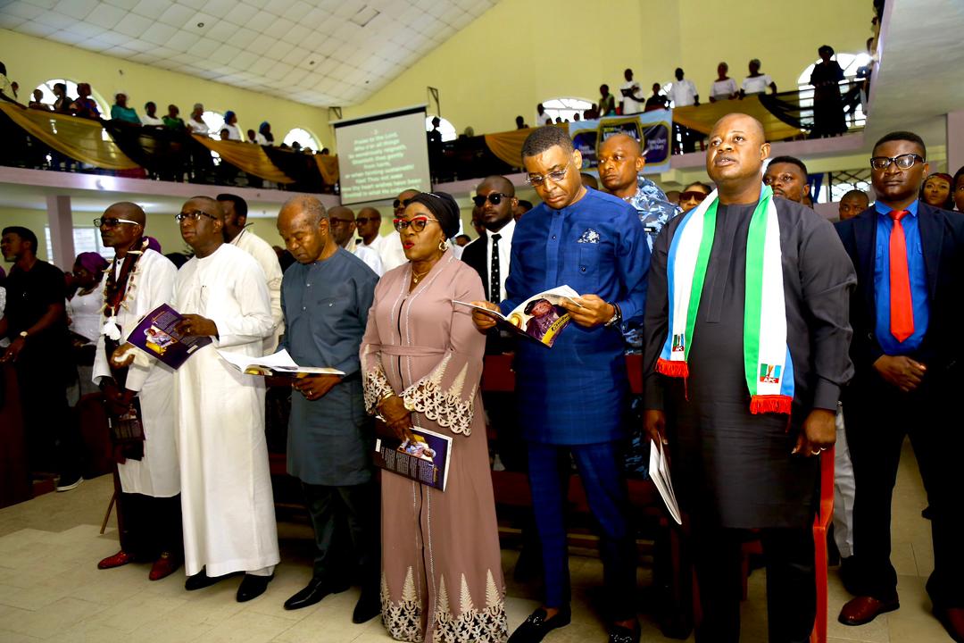 A cross section of dignitaries who graced the funeral and memorial service in honour of the late Obong Enobong Thomas Umanah