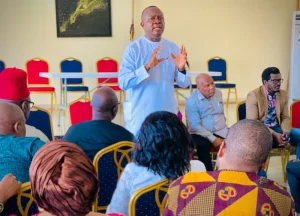 Mr.. Ozigbo during an interactive session with political office holders elected on the platform of the LP and stakeholders from Anambra Central in Awka.