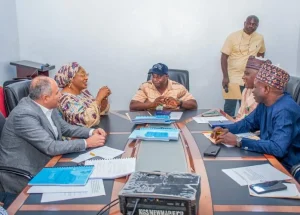 Kogi Commissioner for Environment and Ecological Management, Engr Segun Joseph, addressing contractors at signing of N29 billion Erosion Control Contracts in Lokoja