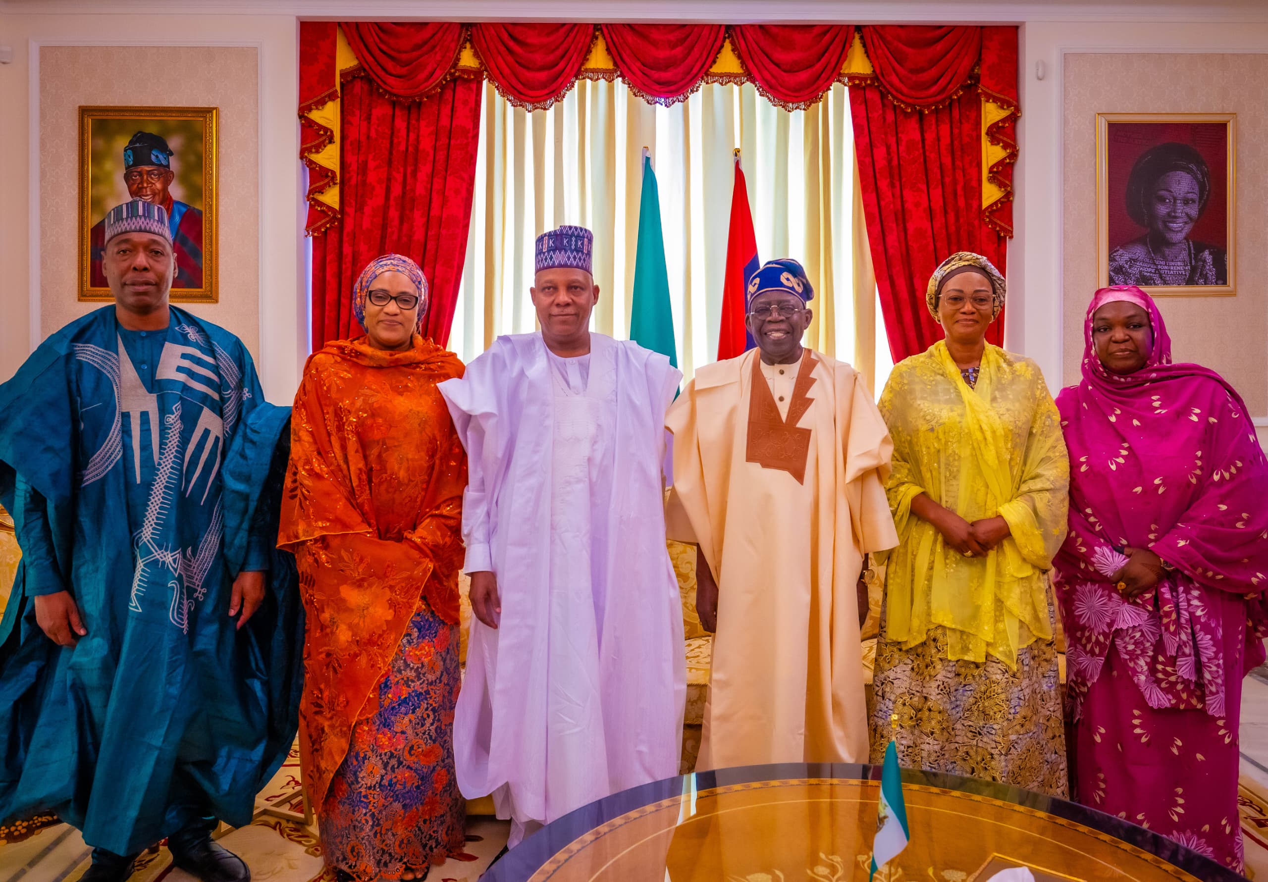 President Bola Tinubu, VP Kashim Shettima and Borno State Governor, Babagana Zulum