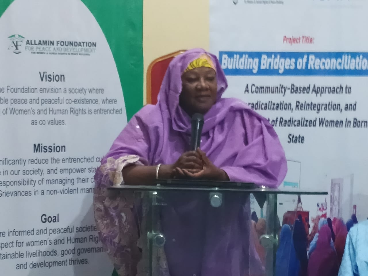Exercise Director, Allamin Foundation for Peace and Development, Hajiya Hamsatu Allamin