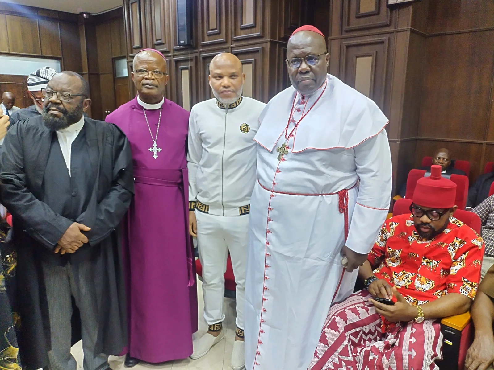 IPOB leader, Nnamdi Kanu, his counsel and others in court
