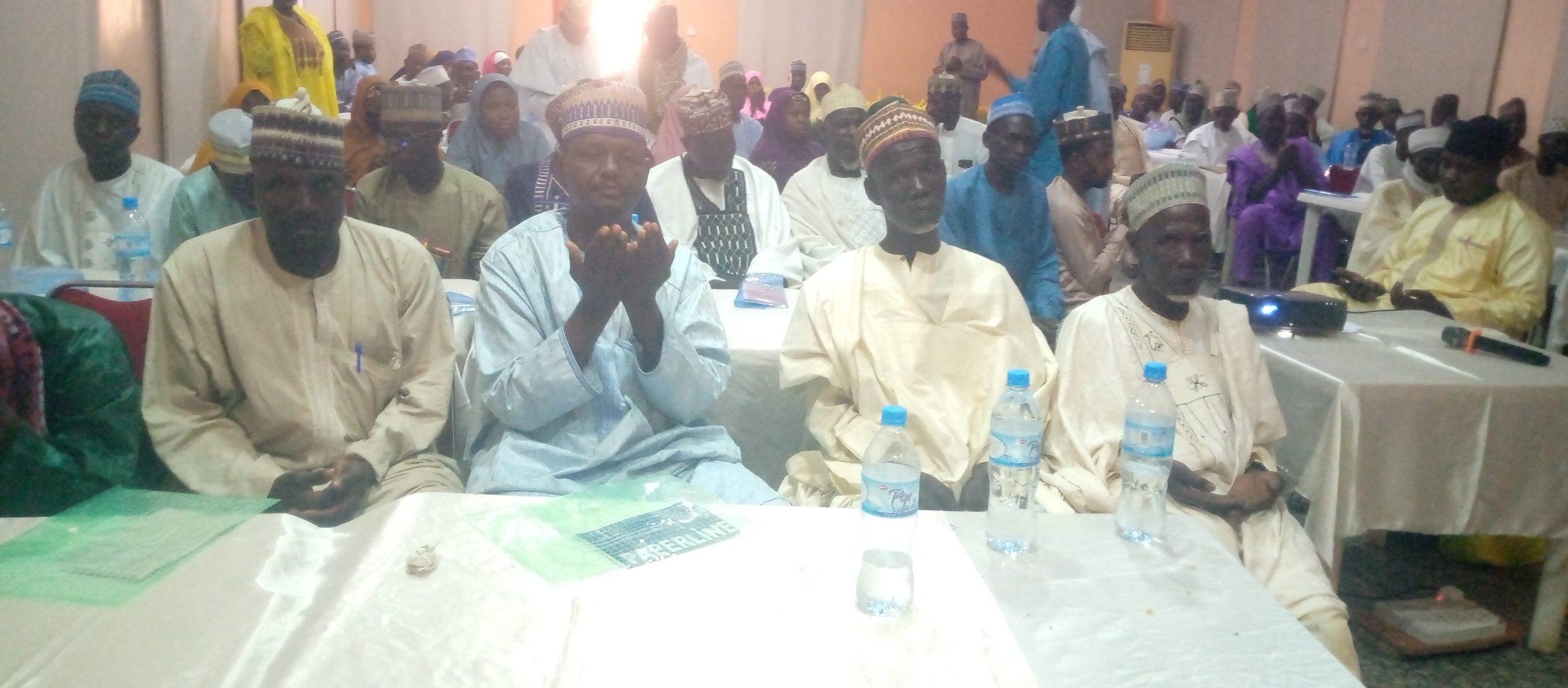 Cross section of participants at the 2 day training for stakeholders, Mallams and owners of Qua'ranic school in Sokoto on Child Protection and Child Safeguarding Policy".