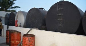 Illegal oil depot