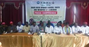 A cross section of Niger Delta opinion leaders and stakeholders during a news conference in Port-hacourt