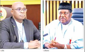 Benue State Governor, Hyacinth Alia and SGF George Akume