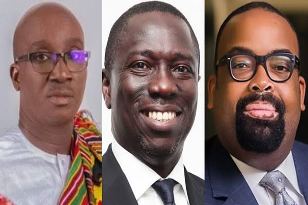 Edo State Governorship candidates: Senator Monday Okpebholo (APC), Asue Ighodalo (PDP) and Olumide Akpata (LP)