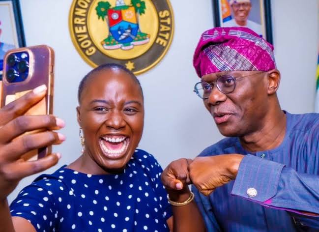 London-Lagos solo driver, Pelumi Nubi, and Governor Babajide Sanwo-Olu