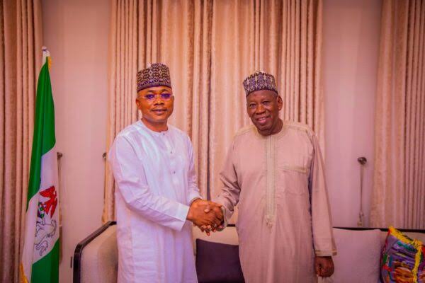 APC National Chairman, Abdullahi Ganduje and Kogi State Governor,Usman Ododo