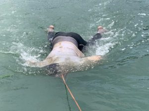 One of the dead bodies recovered from Lagos lagoon