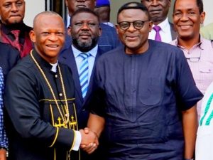 Bishop of Christian Central Chapel International (CCCI), Dr Emmah Isong and Cross River State Governor, Bassey Otu