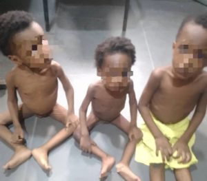 Three infants locked up in a room by grandmother and rescued by the police in Lagos
