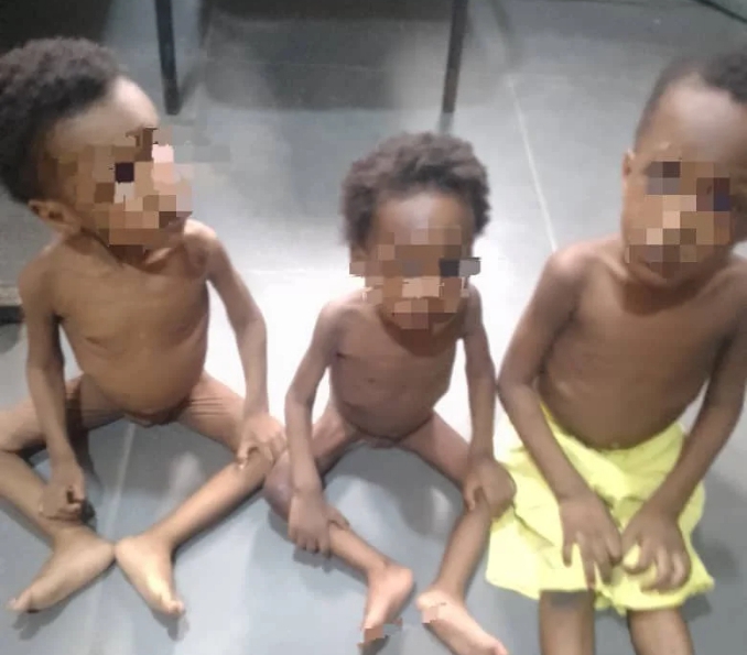 Three infants locked up in a room by grandmother and rescued by the police in Lagos