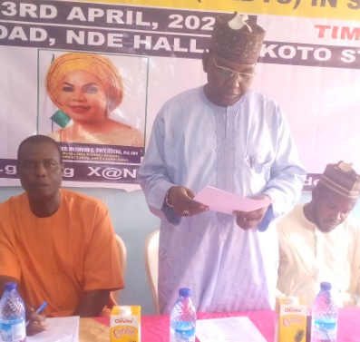 Sokoto State Coordinator of NDE, Abdulkarim Sirika, delivering keynote address to participants today. Photos by Ankeli Emmanuel, Sokoto