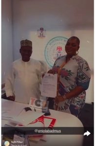 Speaker, House of Representatives, Abbas Tajudeen and Actress Eniola Badmus
