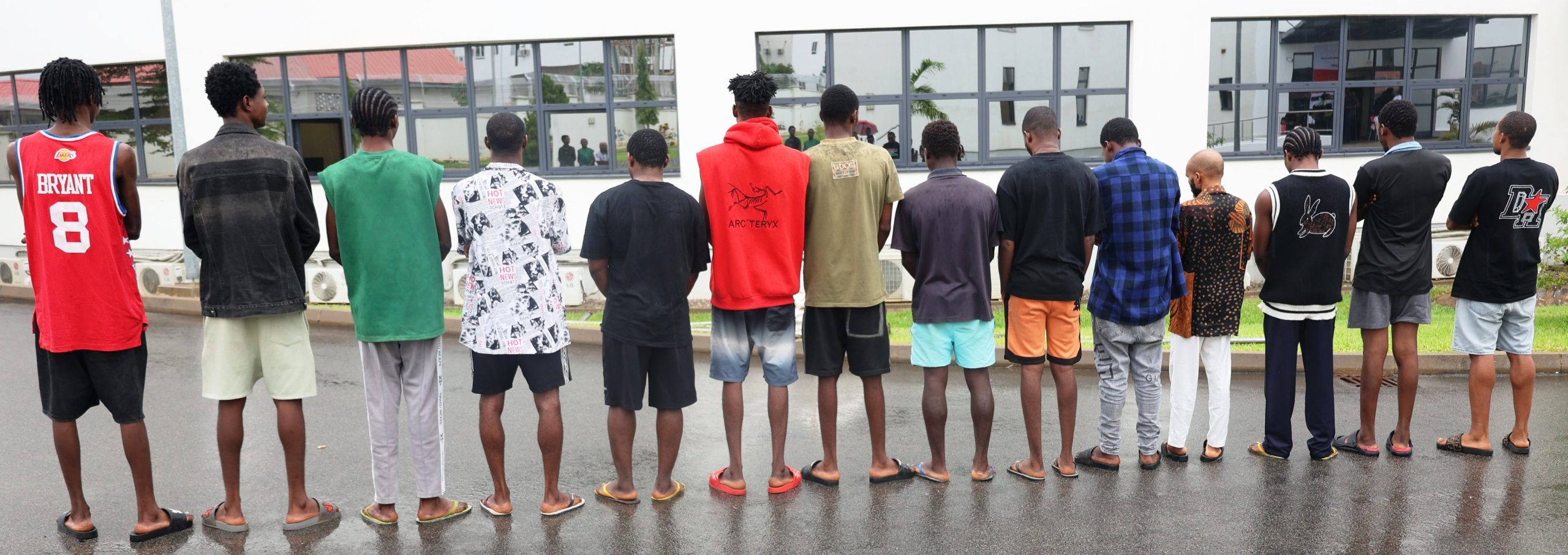 The arrested internet fraud suspects