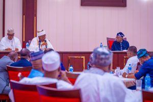 President Bola Tinubu in a meeting with Arewa leaders on Thursday in Abuja