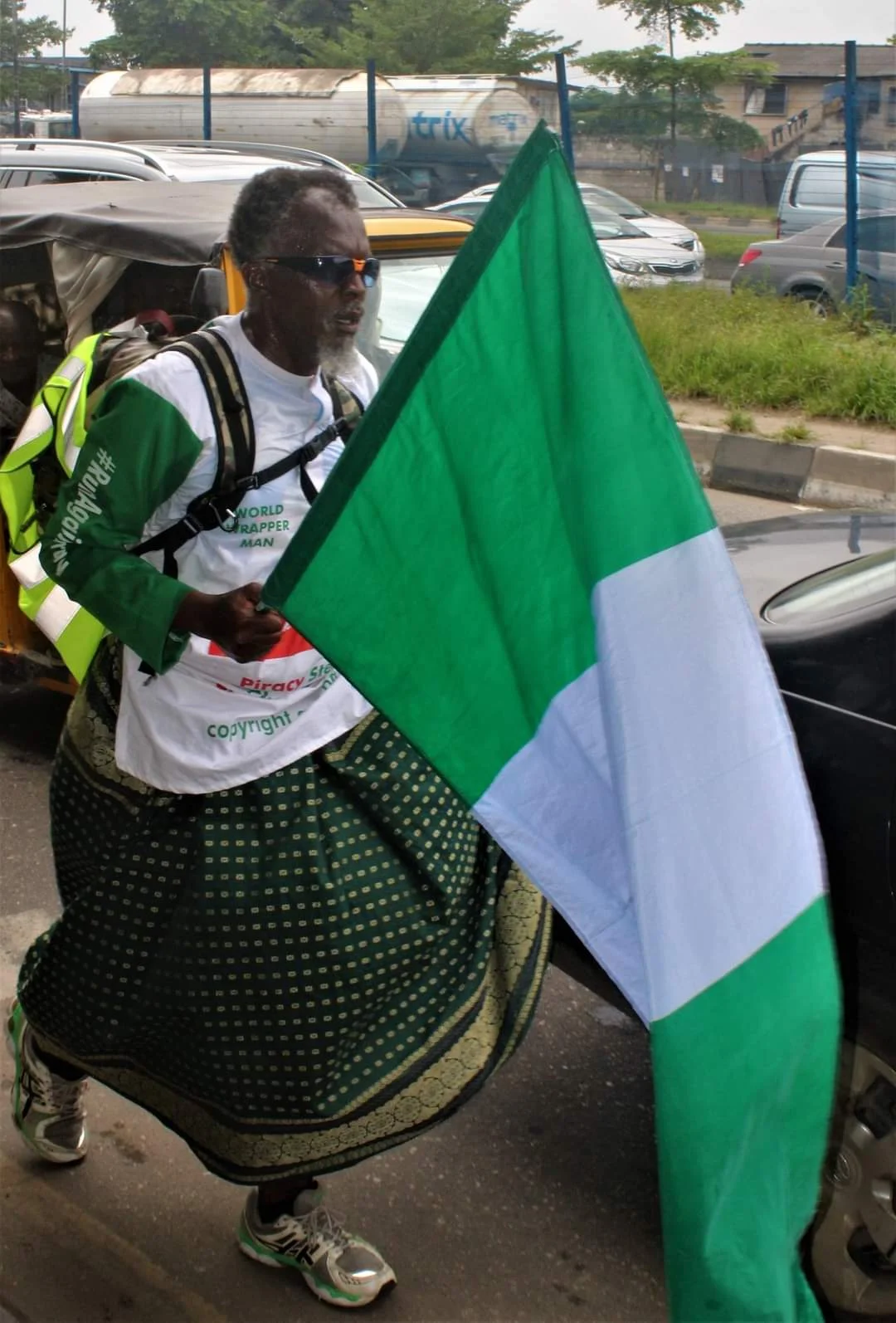 I run to promote tourism, humanity, says World Wrapper Man 2 Adventurer, Adjarho Obaro, popularly known as “World Wrapper Man”