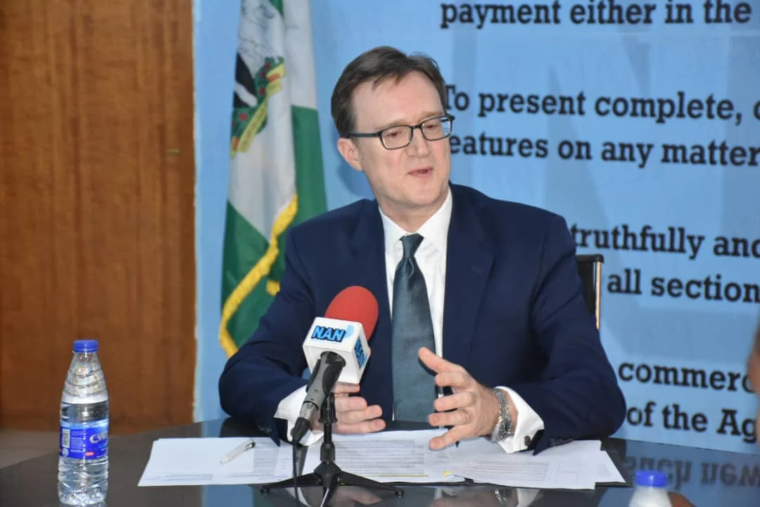 The British High Commissioner in Nigeria, Dr Richard Montgomery, speaking during an interview with the News Agency of Nigeria (NAN) in Abuja.