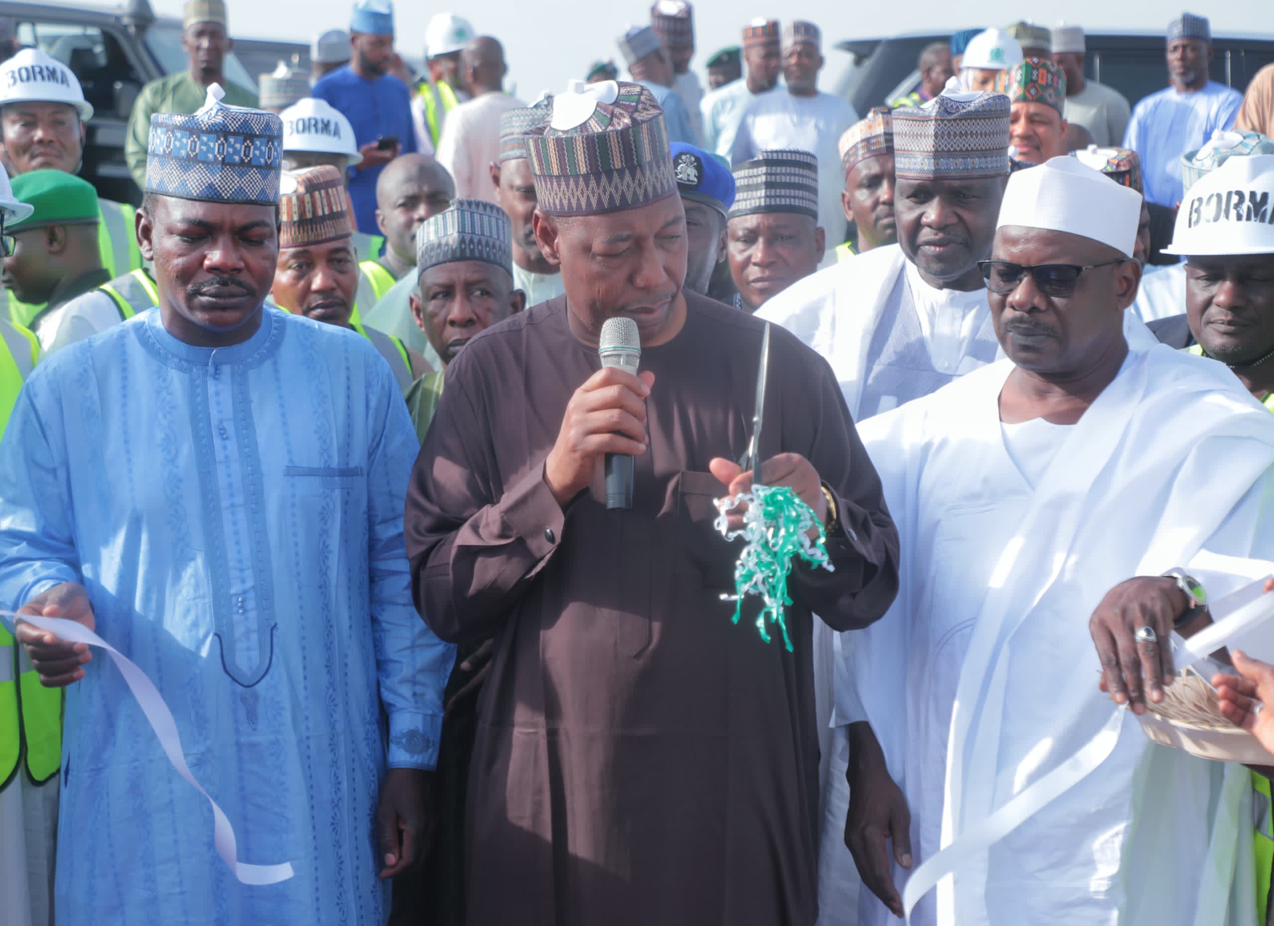 Governor Zulum flags off road construction in Maiduguri