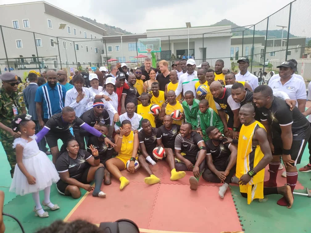 novelty volleyball match in honour of the Duke and Duchess of Sussex, Prince Harry and Meghan, who are on private visit to Nigeria on the invitation of the CDS.