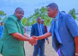 Plateau State Governor, Caleb Mutfwang and RCCG General Overseer, Pastor Enoch Adeboye