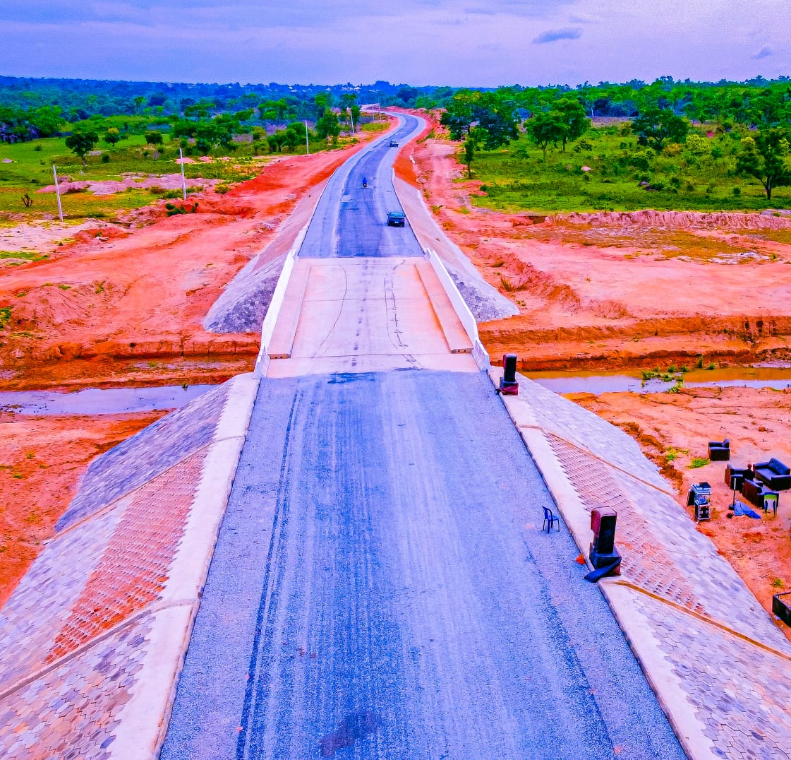 Governor Sule commissions 15km road, flags off three additional rural roads 2 An aerial view of the newly commissioned road.