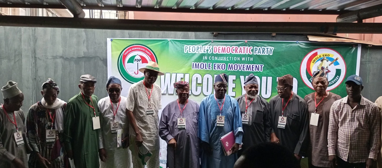 PDP stalwarts at the reconciliatory stakeholders’ meeting on Wednesday in Lagos