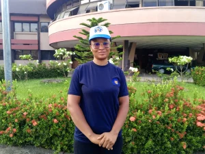 Ms Peace Kefikebusa, a Truck Driver with Transport Service Limited (TSL), in Calabar