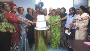 Executive Director, Labour Cabotage and Services, Alhaji Jubril Abba and some Maritime women during the International Day for Women in Maritime 2024 in Lagos