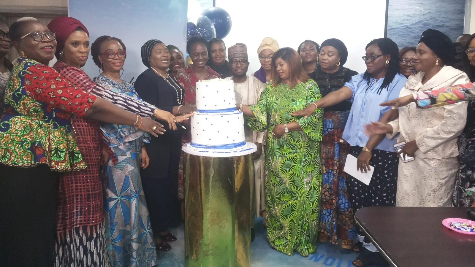 Executive Director, Labour Cabotage and Services, Alhaji Jubril Abba and some Maritime women during the International Day for Women in Maritime 2024 in Lagos