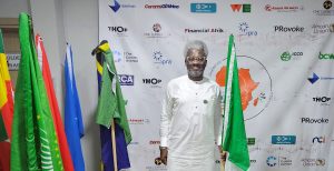 Dr. Omoniyi Ibietan, newly-elected Secretary-General of African Public Relations Association (APRA) during the event in Abidjan.