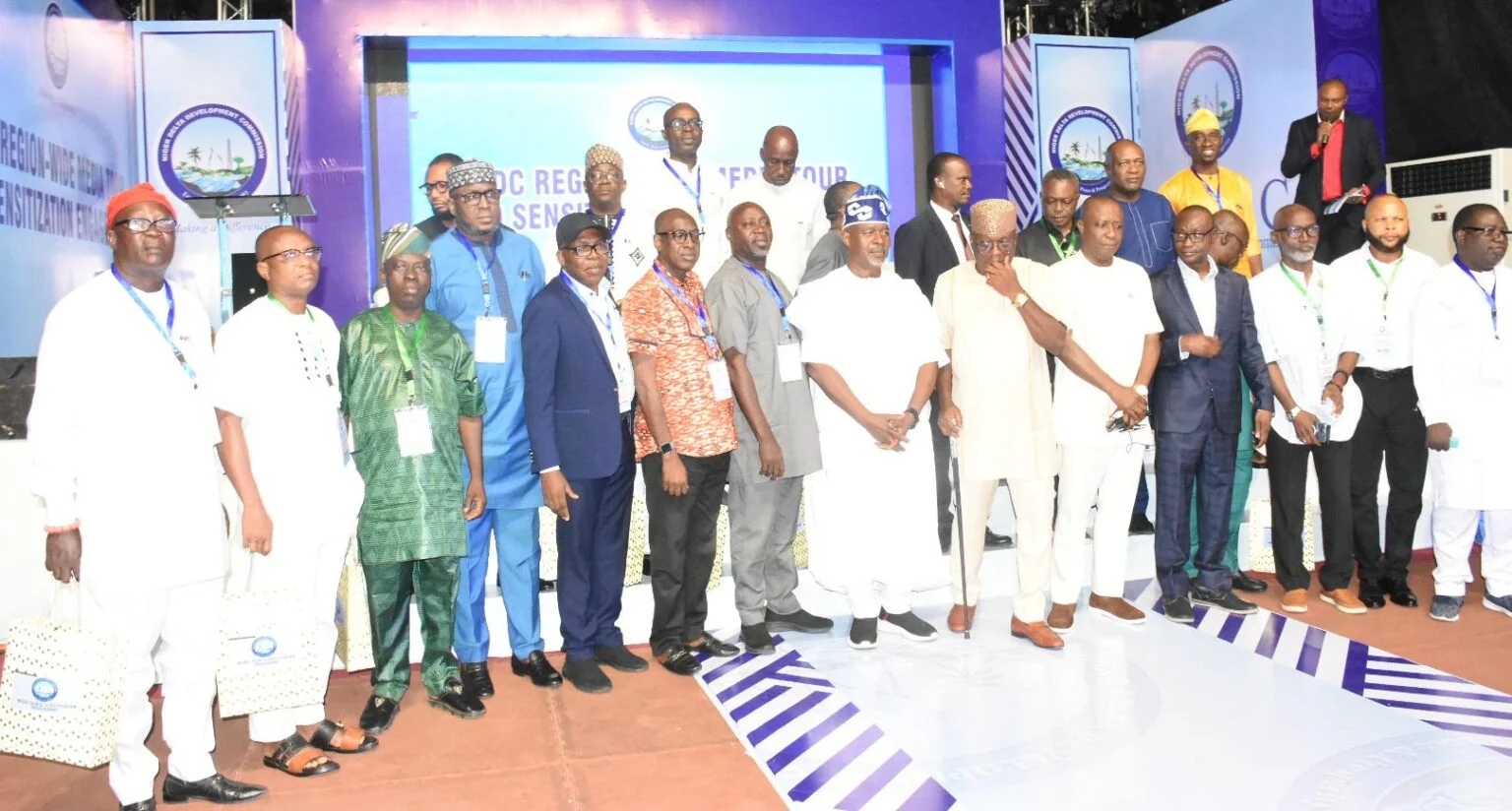 Senior media executives during a virtual media tour of NDDC projects in Port-Harcourt on Thursday