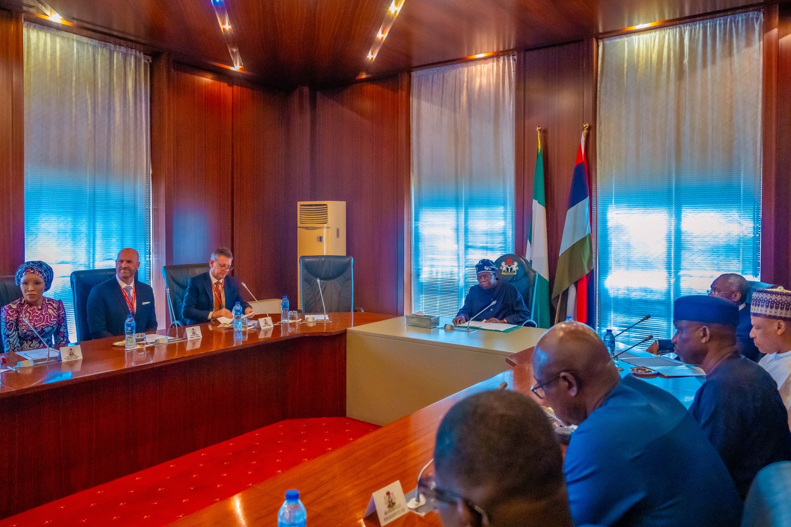 Tinubu to ExxonMobil: Executive Orders on oil & gas reforms will make Nigeria globally competitive 2 President Bola Tinubu in a meeting with a delegation from ExxonMobil Upstream Company, led by its President, Liam Mallon.