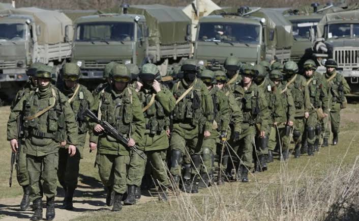 Russian military troops