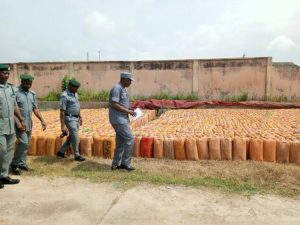 Nigerian Customs intercept gallons of fuel