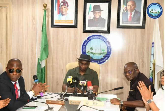 NDDC MD, Samuel Ogbuku, speaking at the launch of the second phase of Project HOPE in Port Harcourt on Wednesday.