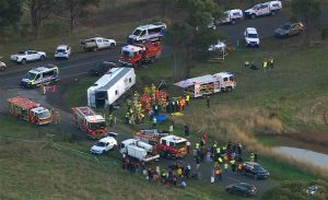 Scene of the schoolbus accident