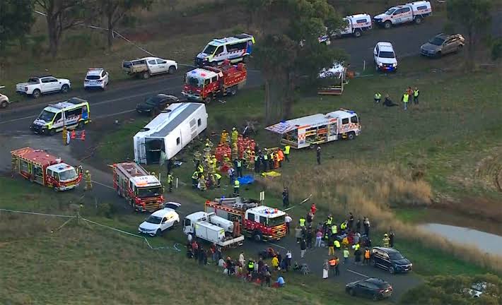 Scene of the schoolbus accident
