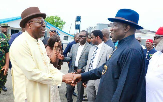 Former President Goodluck Jonathan and Rivers State Governor, Siminalayi Fubara