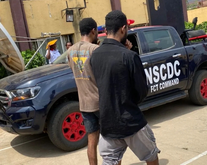 Suspects arrested for allegedly impersonating FCT NSCDC boss