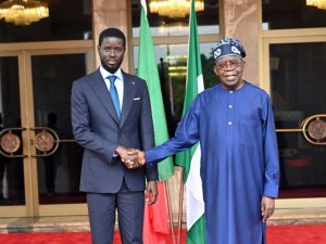 Nigerian President , Bola Tinubu received the new President of Senegal, Bassirou Faye, at the Presidential Villa, Abuja on Thursday.