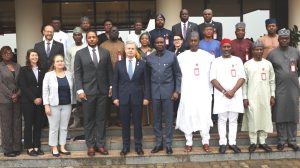 Christopher Wray, FBI’s Director led a team of the Bureau’s top officials on a visit to the EFCC’s Executive Chairman, Mr. Ola Olukoyede, on Friday at the Commission’s Abuja corporate headquarters.