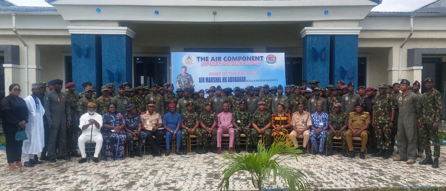 Air Force personnel and Rivers Government officials during a luncheon to mark the Sallah celeberation in Port Harcourt on Monday 1536x657 1