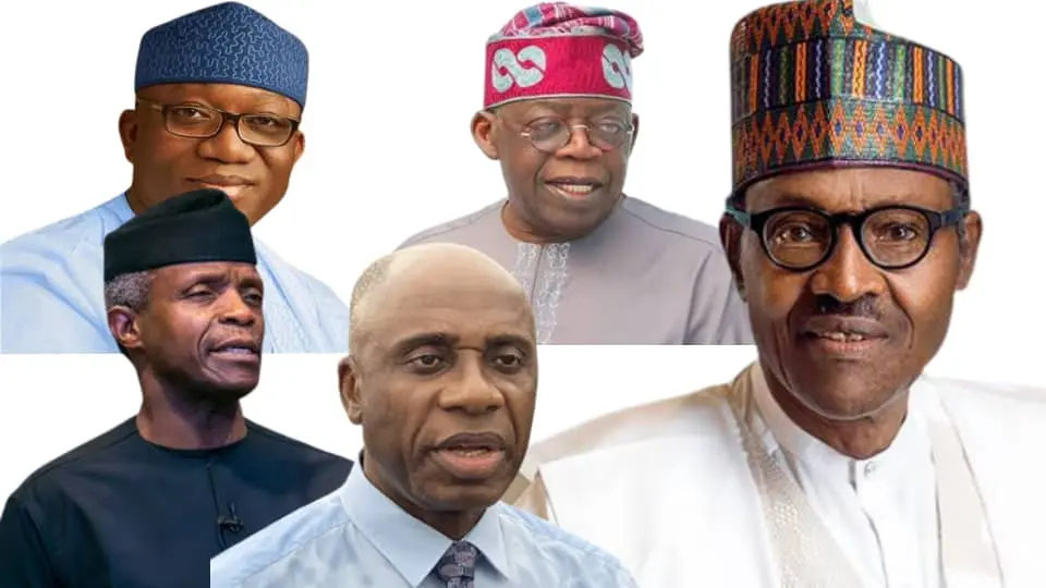 Where Are the APC’s Progressives? By CHIDI AMUTA 3 Buhari Tinubu Osinbajo Fayemi Amaechi