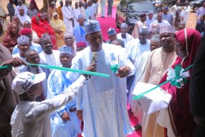 Borno State Governor, Babagana Zulum during the commissioning of the new school in Maiduguri