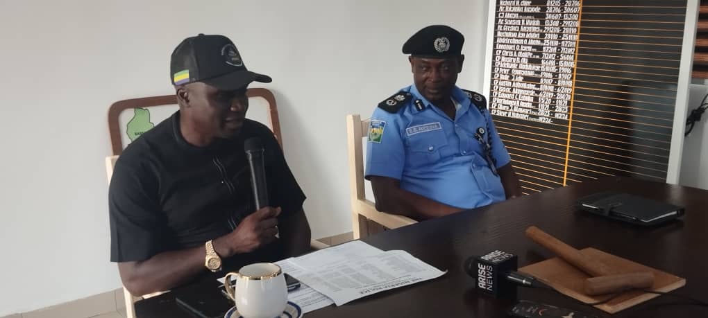 Plateau State Commissioner for Information and Communications, Hon. Musa Ibrahim Ashoms and Commissioner of Police, Plateau State Command, CP Emmanuel Olugbemiga Adesina.