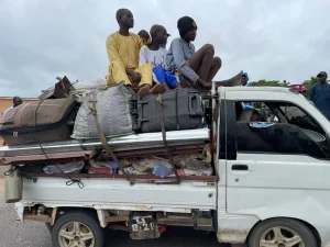 Vehicle impounded by the Corps Marshal, Federal Road Safety Corps (NAN) Malam Shehu Mohammed at Zuba, Abuja on Saturday