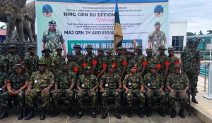 Soldiers of 6 Division, Nigerian Army during the 2024 inter-brigade swimming competition in Port-Harcourt